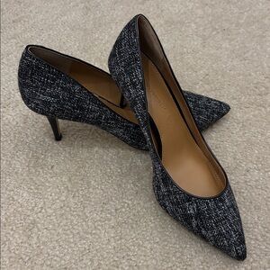NWOT Banana Republic Black and White Tweed 2” Heels - Size 7.5 M